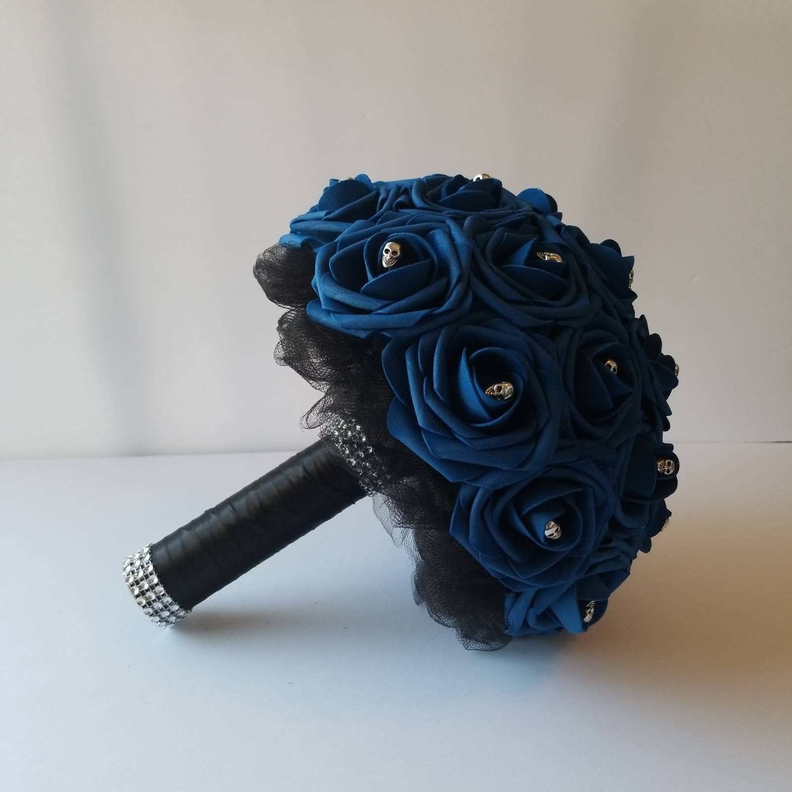 Gothic Skull Burgundy Boutonniere, Goth Corsage, 25 Colors Available, Corsages Available In Pin On And Wrist, Matching Bouquets Available