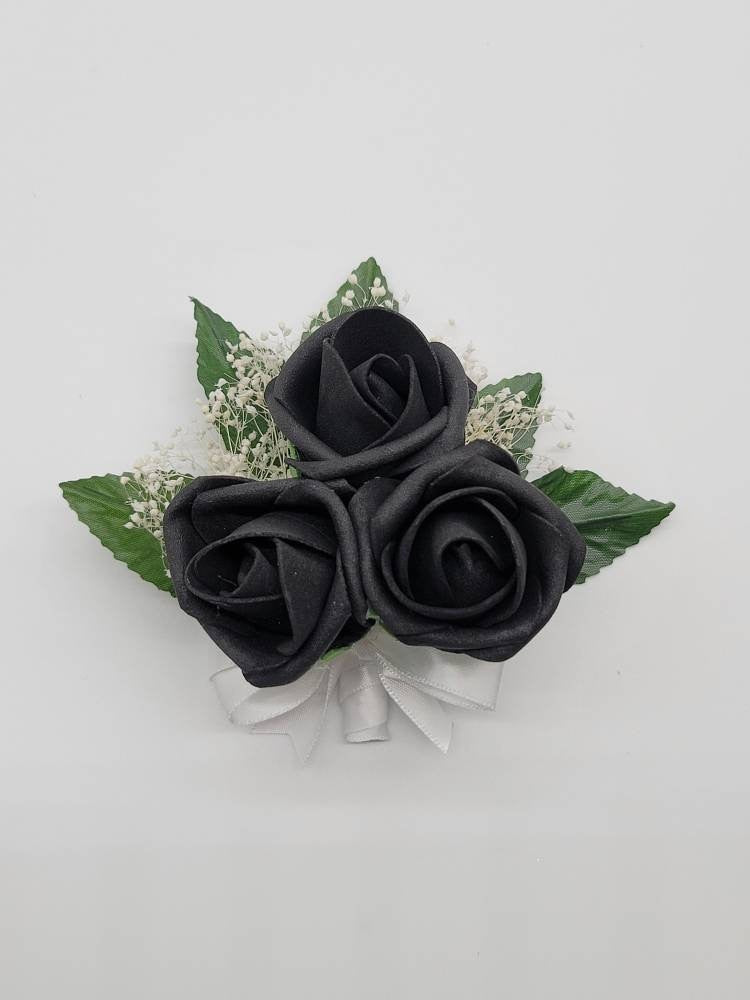 White and Black Wedding Bouquet