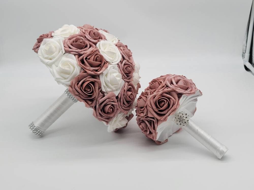 Dusty rose And burlap Boutonnieres And Corsages, Available In 27 Colors, Corsages Available In Pin On And Wrist, Matching Bouquets Available