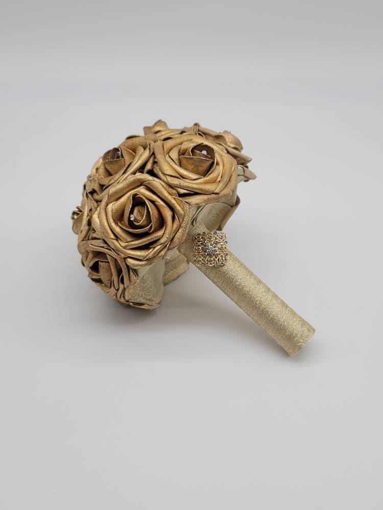 Gold Boutonnieres And Corsages with or without babies breath, Corsages Available In Pin On And Wrist, Custom Colors Available