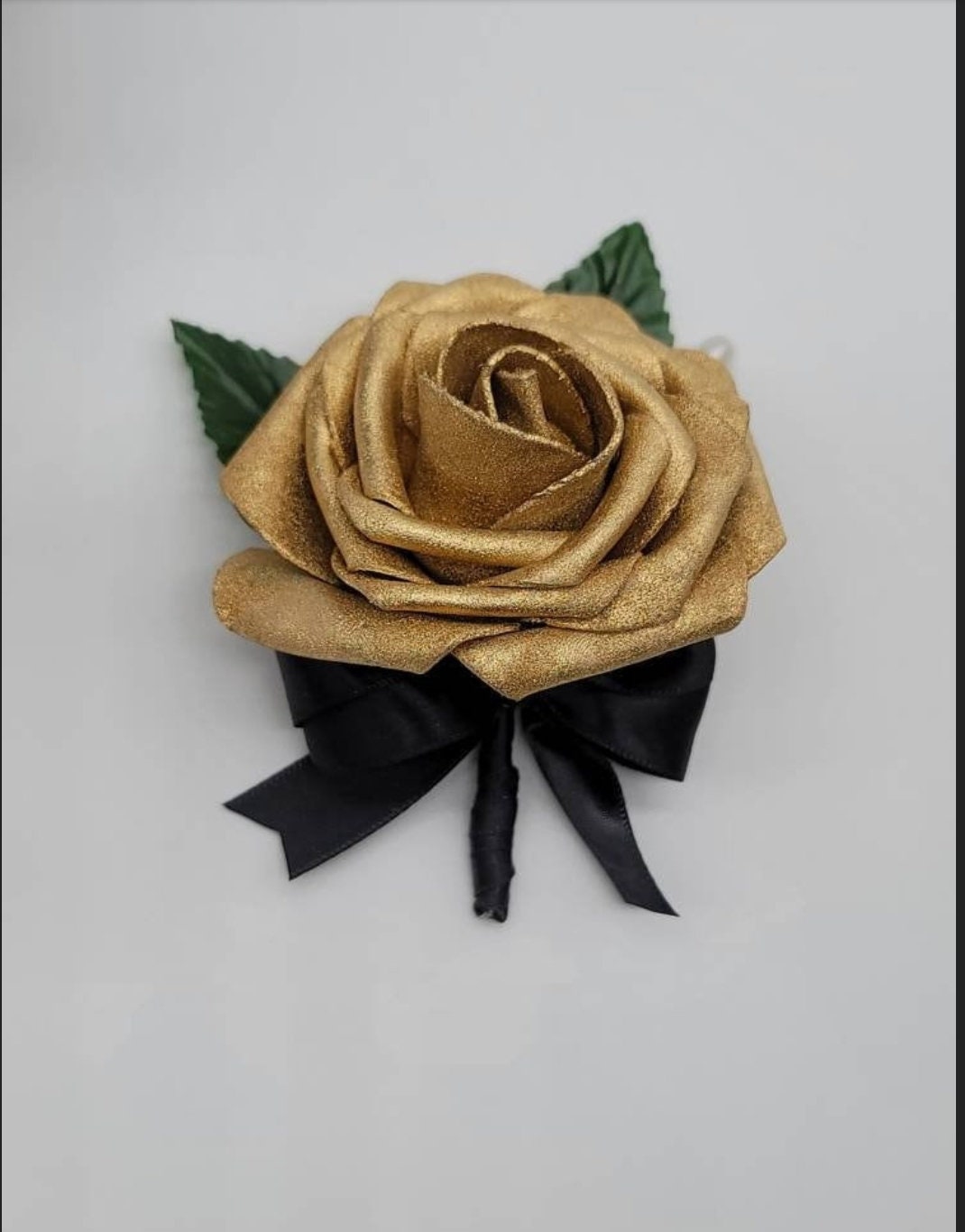 Gold and Black Wedding Bouquet-Bridal Bouquet-Bridesmaid and Toss Bouquet-Matching Boutonnieres and Corsages-Fall Winter Wedding