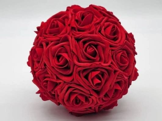 Alternative Red and Black Wedding Bouquet- Red Bridal Bouquet, Red Bridesmaid-Toss Bouquet- Matching Boutonniere and Corsage-Winter Wedding