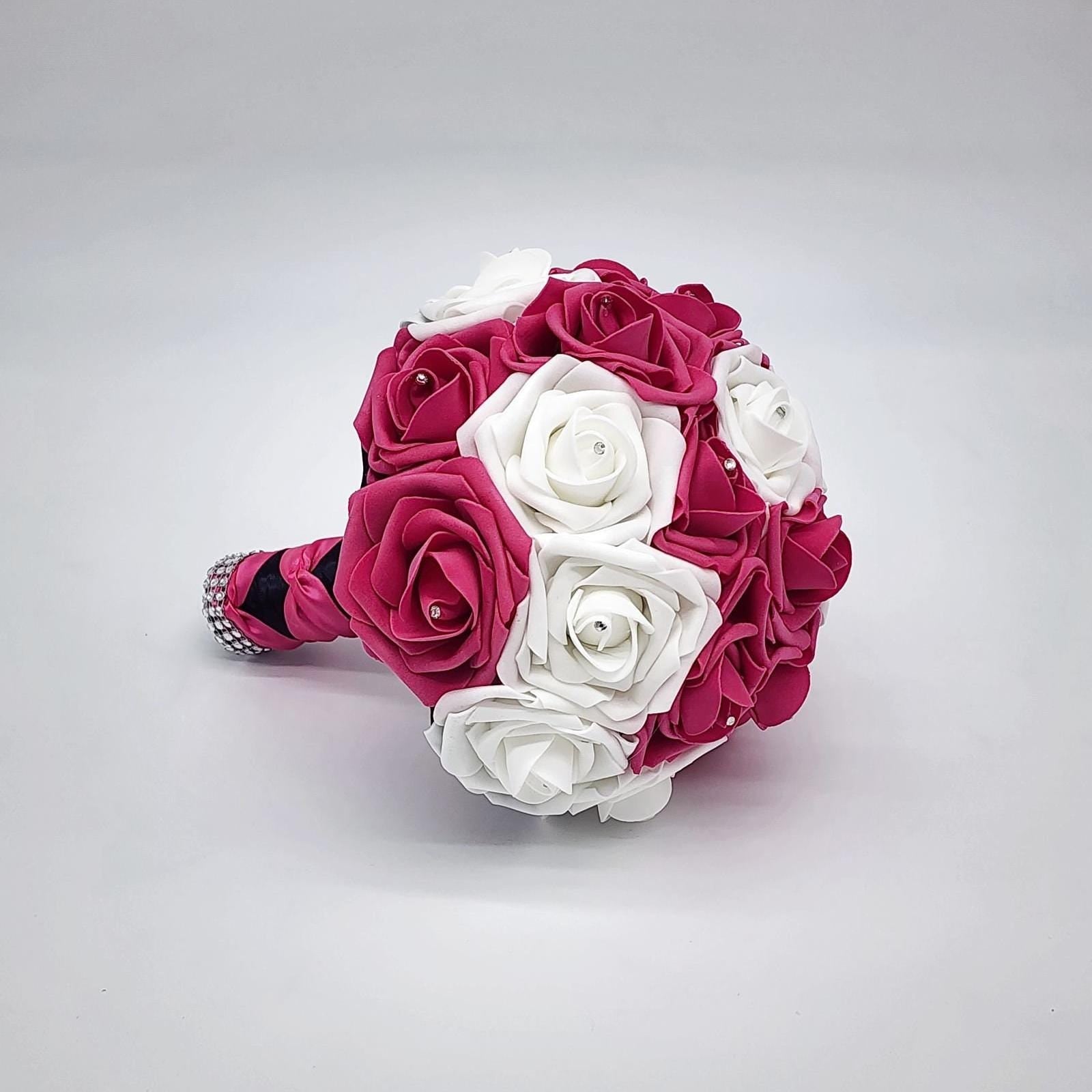 Hot pink and white bouquet