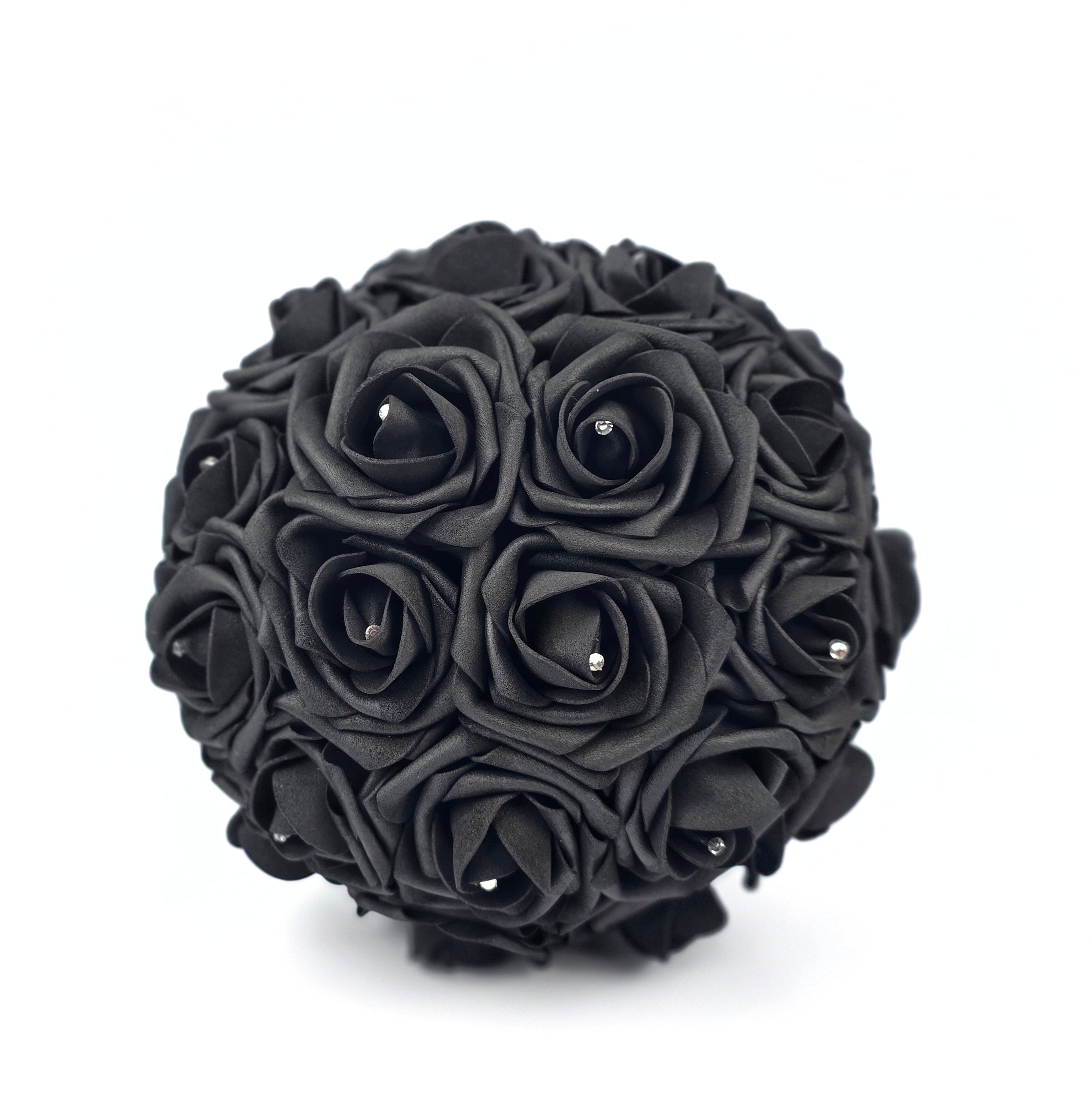8" Black Rose Bridesmaid Bouquet