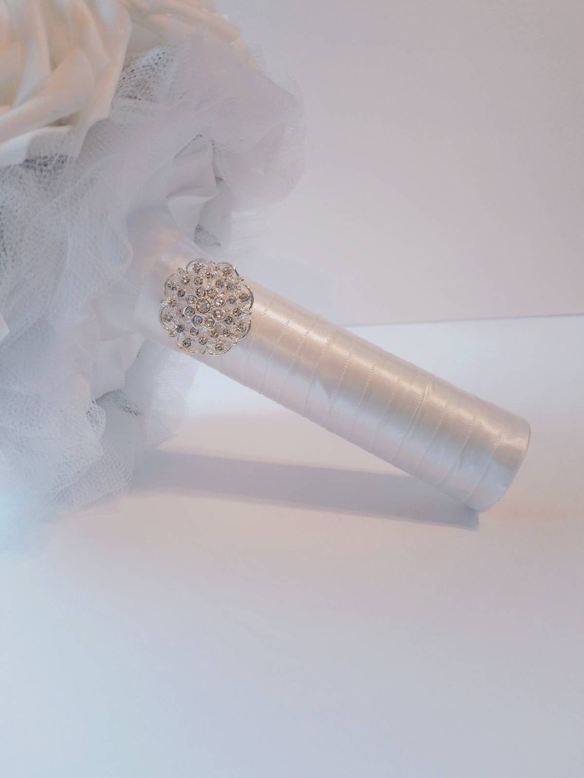 White and Black Wedding Bouquet
