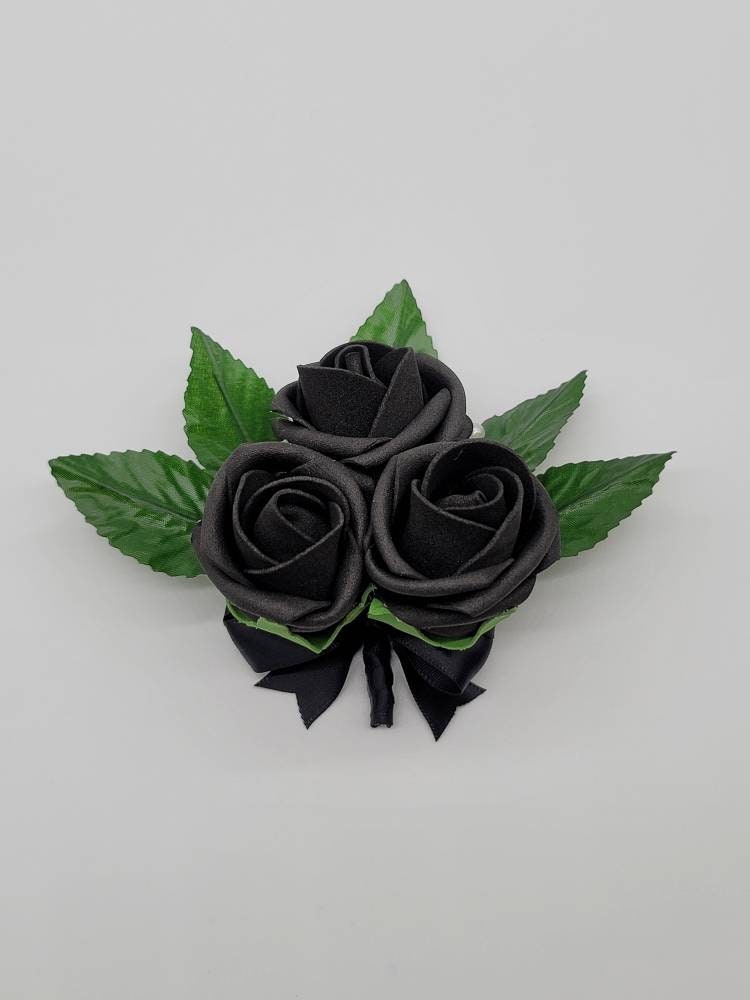 Black Corsages And Boutonnieres With Matching Bouquets Available,Available In 27 Colors, Corsages Available In Pin On And Wrist