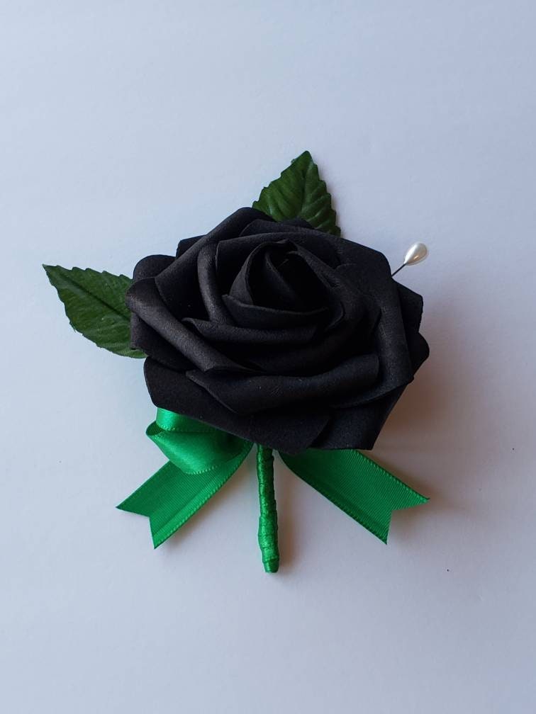 Black Corsages And Boutonnieres, Available In 27 Colors, Corsages Available In Pin On And Wrist,Matching Bouquets Available