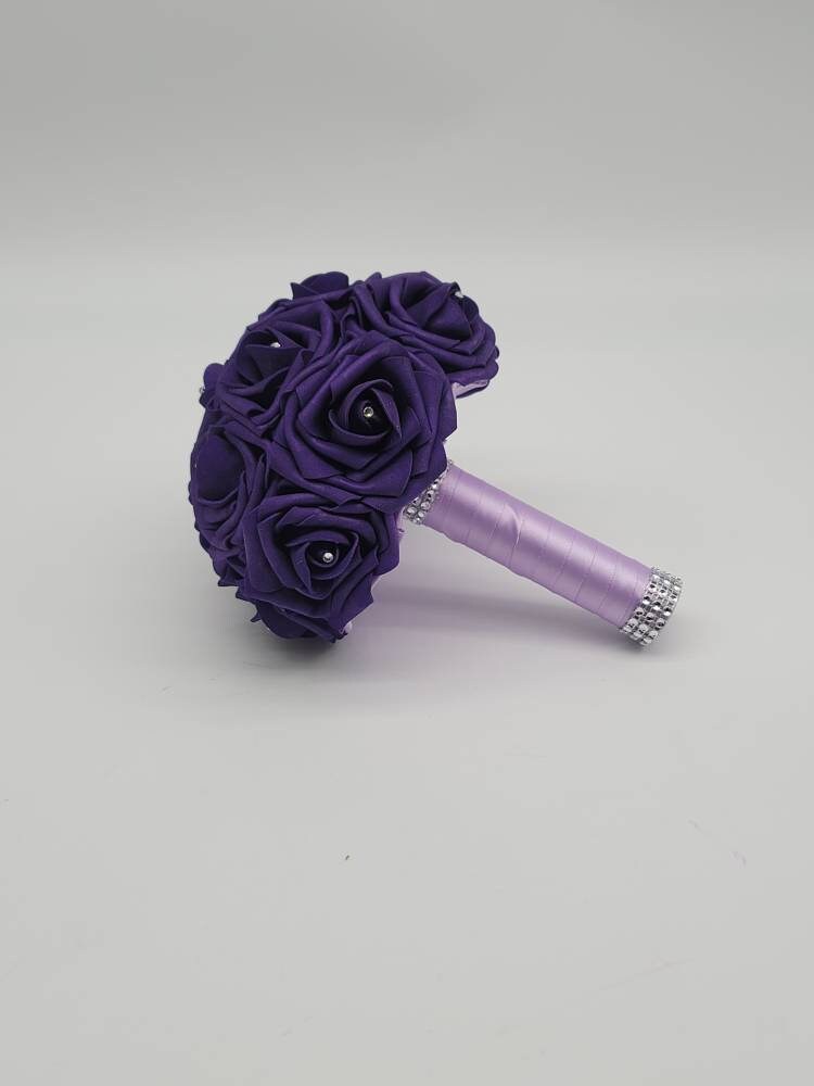 Dark Purple And lavender Boutonnieres And Corsages, 26 Colors Available, Corsages Available In Pin On And Wrist,Matching Bouquets Available