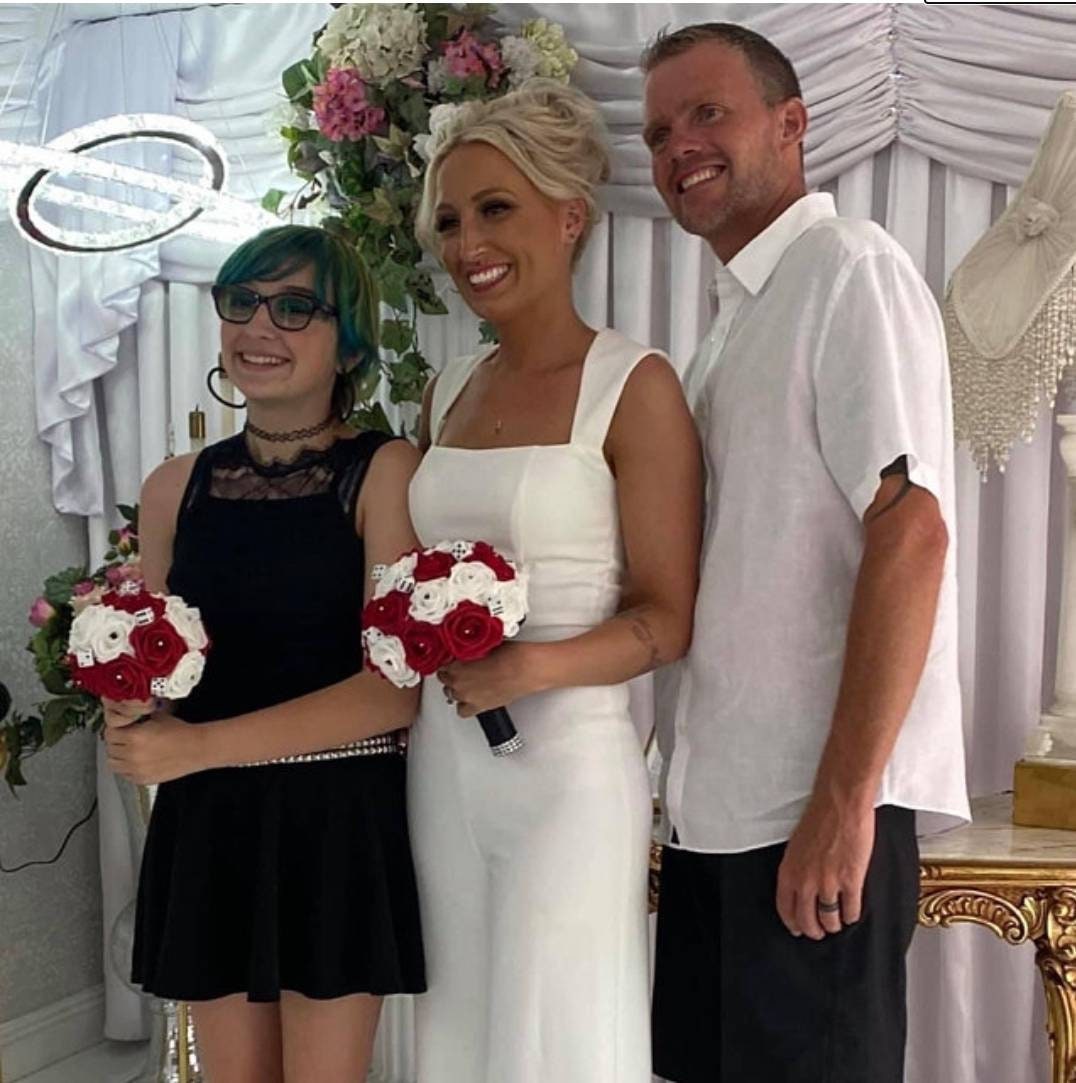 Las Vegas Wedding Red and Black Boutonnieres and Corsages with Card Suites, Matching Bouquets Available, Destination Weddings