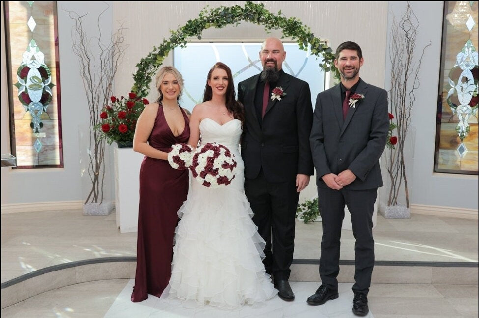 Las Vegas Themed Wedding Bouquet,Burgundy And Ivory Bridal Bouquet, Bridesmaid Bouquet,Matching Boutonnieres & Corsages,Destination Wedding