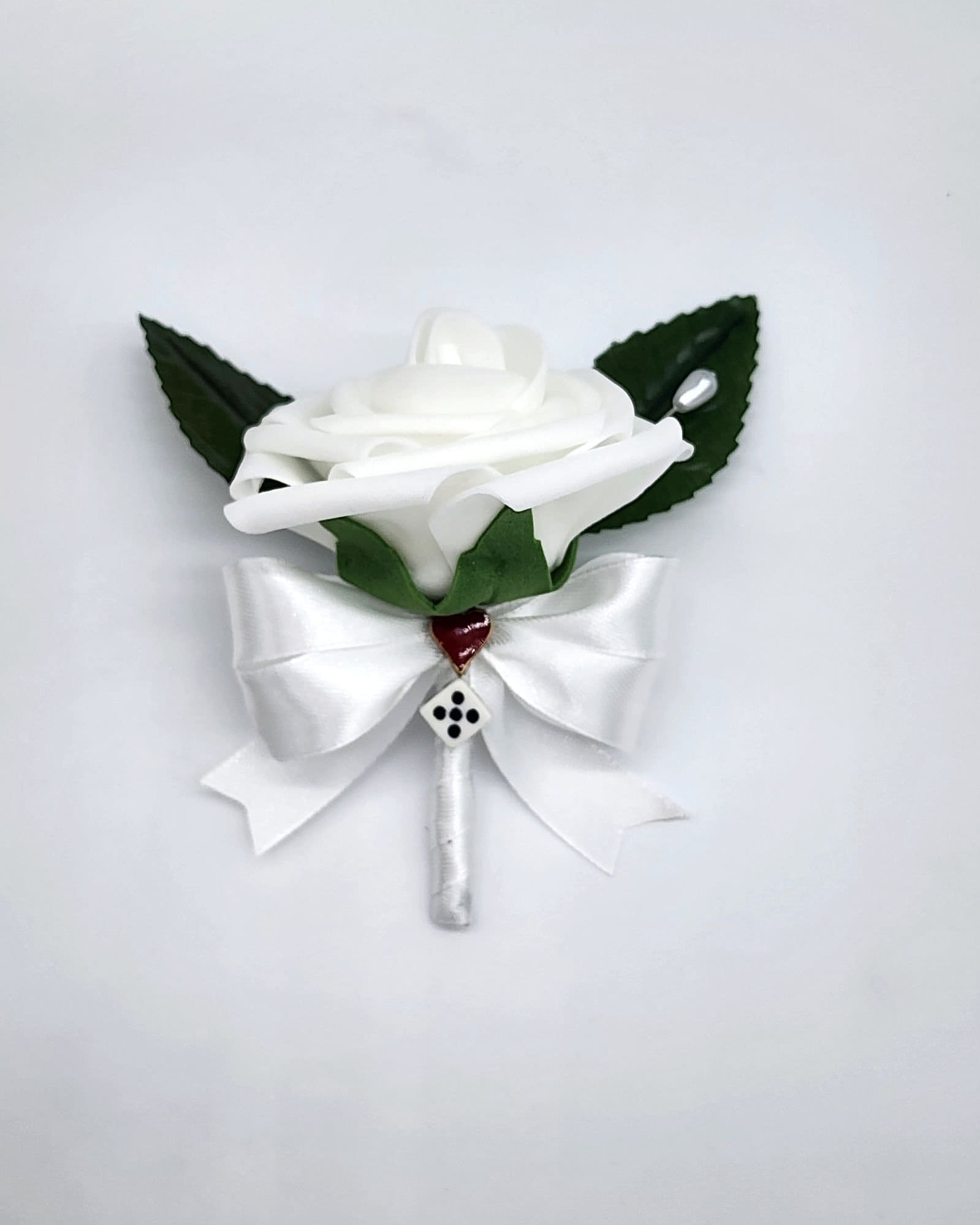 Las Vegas Wedding White Boutonnieres and Corsages with Card Suite,  Matching Bouquets Available, Destination Weddings