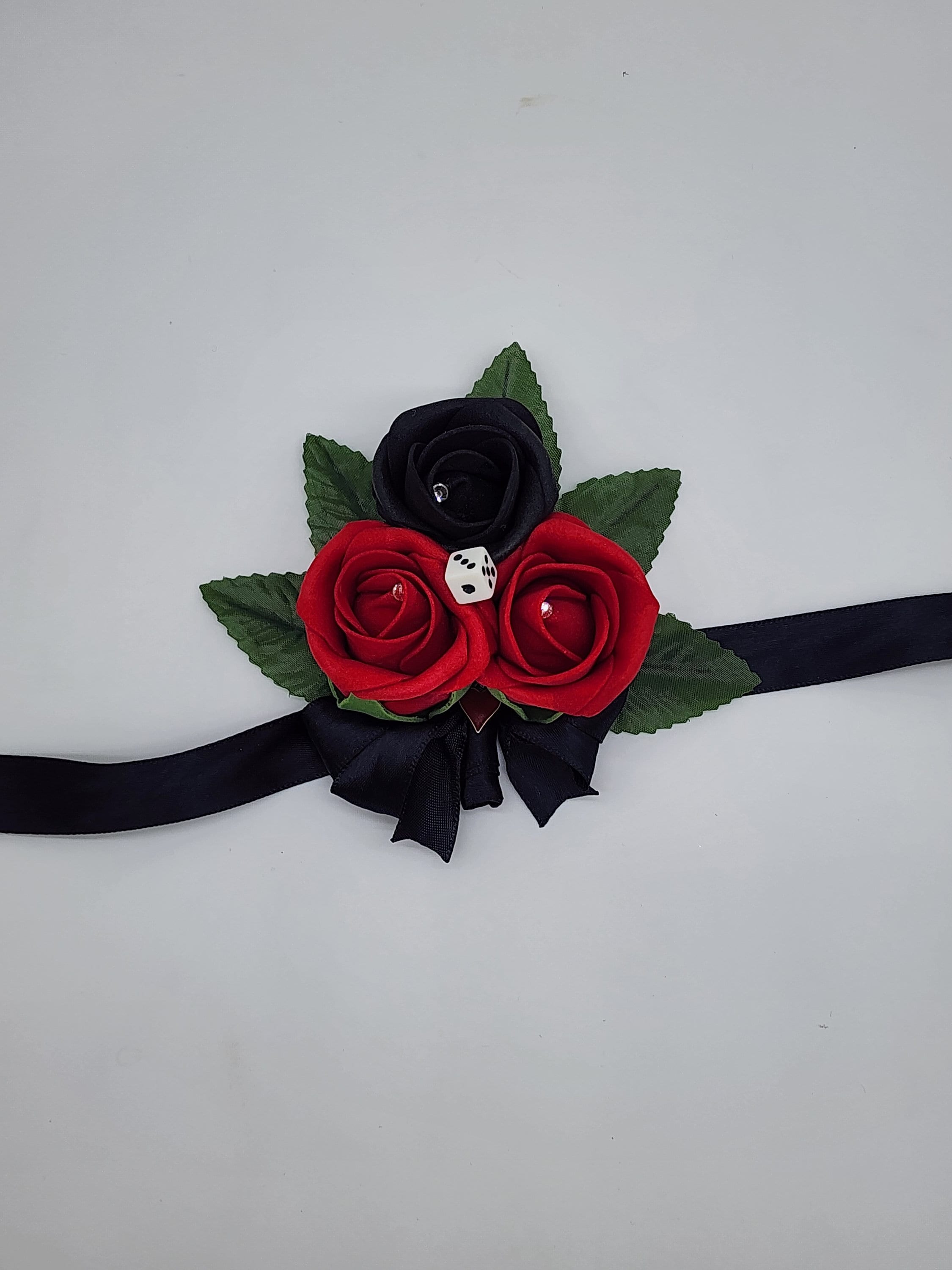 Las Vegas Wedding red, black, and white Corsages and Boutonnieres, Card Suite, Matching Bouquets Available, Destination Weddings
