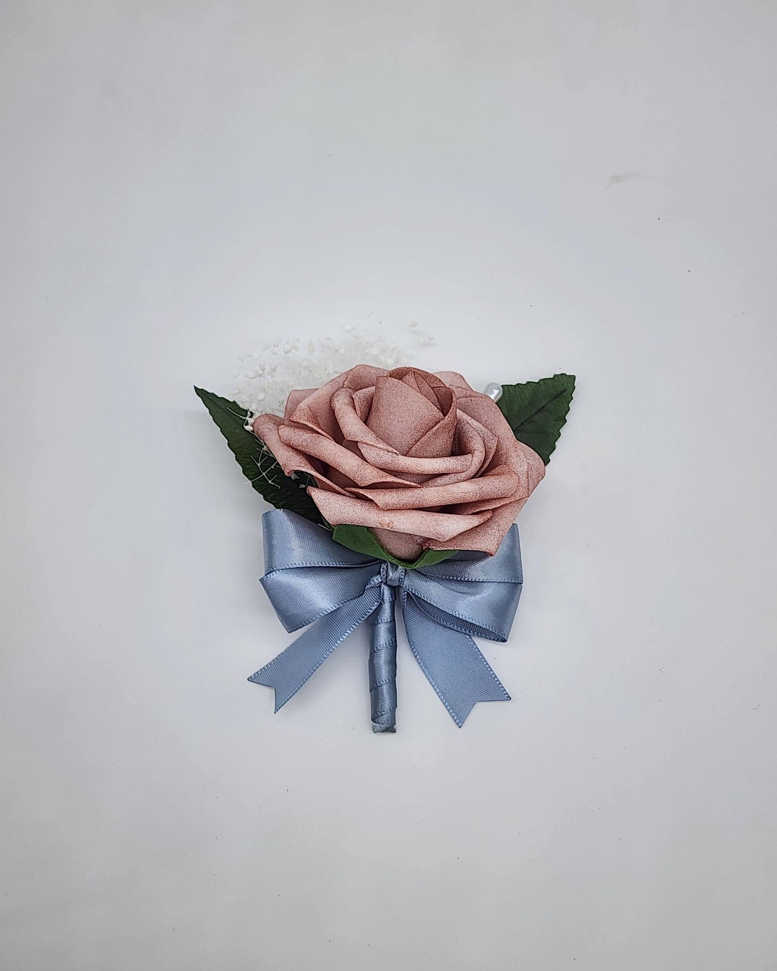 Dusty Rose and Dusty Blue Boutonnieres And Corsages,27 Colors Available,Matching Bouquets Available