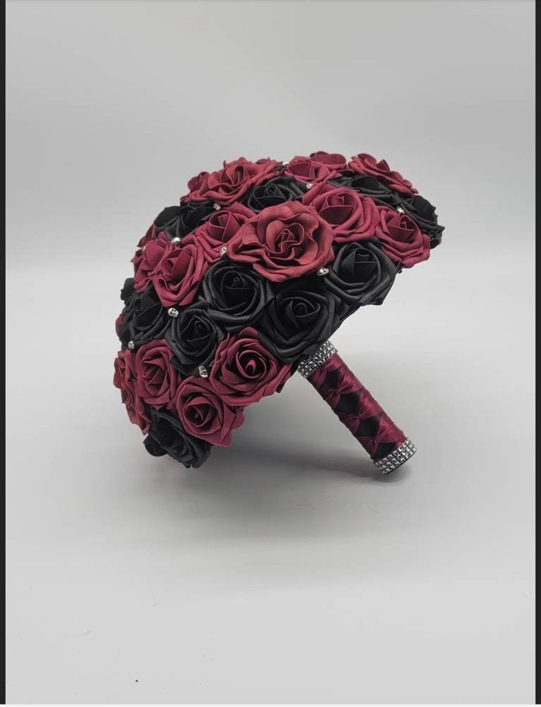 Gothic Skull Black and Burgundy Boutonnieres and Corsages, Gothic Wedding, Halloween, Matching Bouquets Available