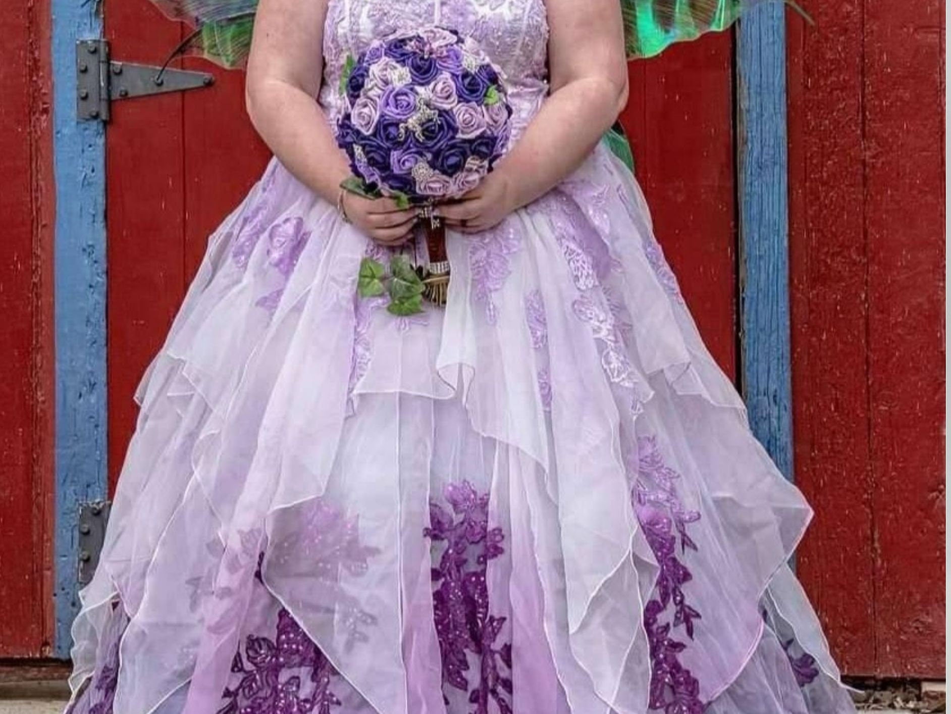 Sword Bridal Bouquet, Fantasy,Vikings, Dark Purple and Lilac bouquet,Themed,Available in 27 Colors,Boutonnieres and Corsages Available