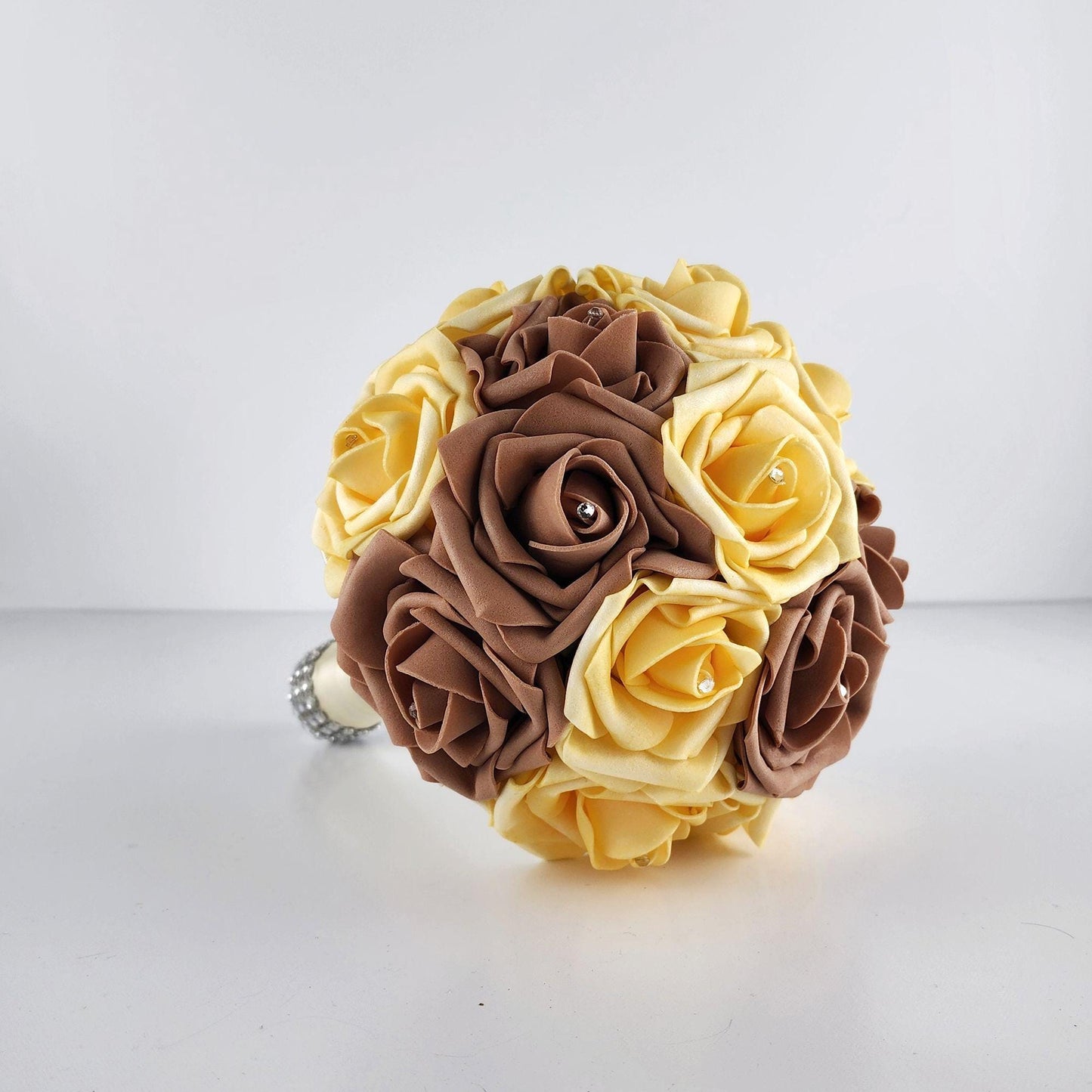 Yellow and Mocha Brown Wedding Bouquet