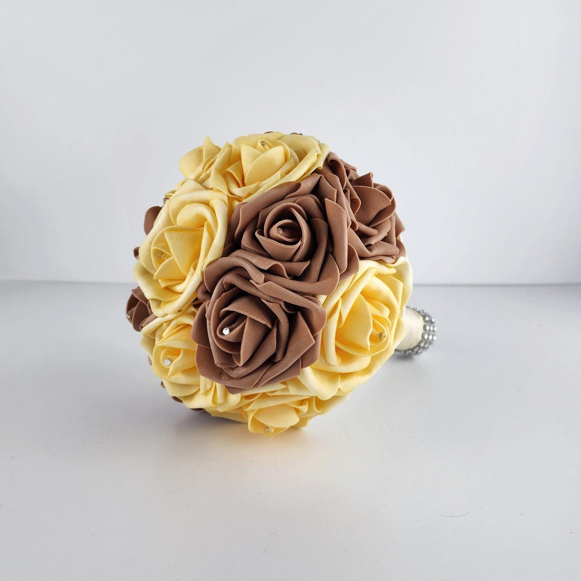 Yellow and Mocha Brown Wedding Bouquet