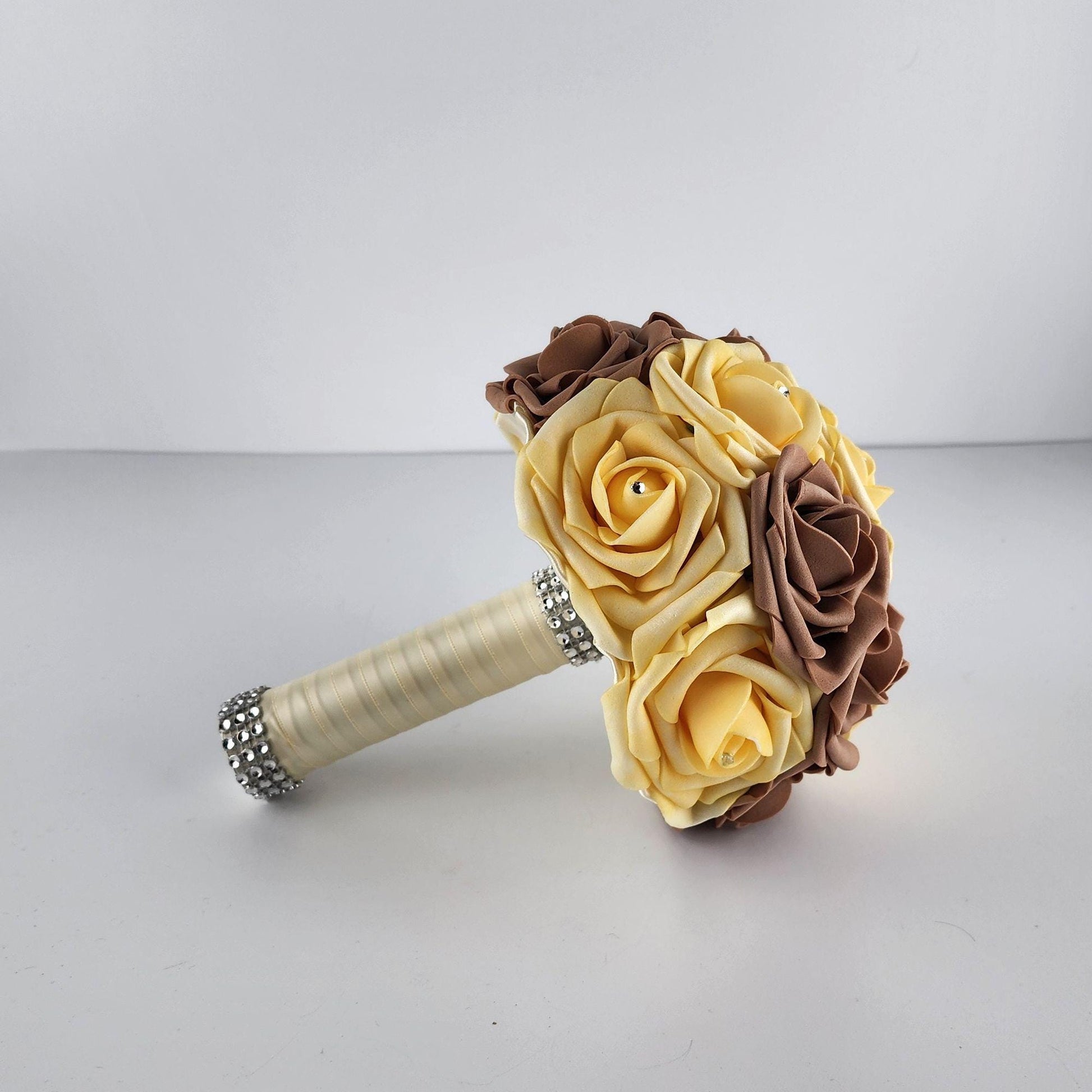 Yellow and Mocha Brown Wedding Bouquet