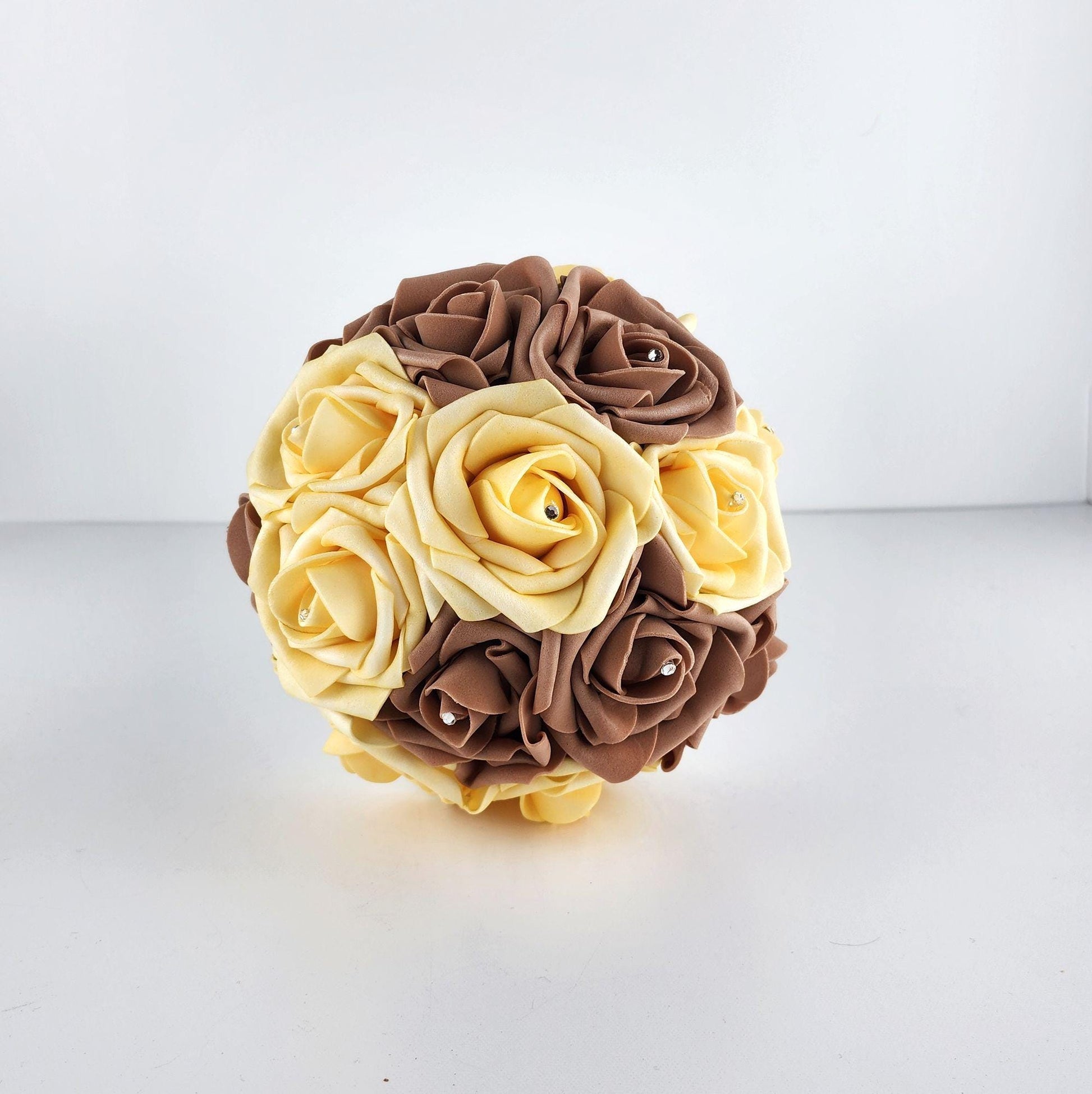 Yellow and Mocha Brown Wedding Bouquet