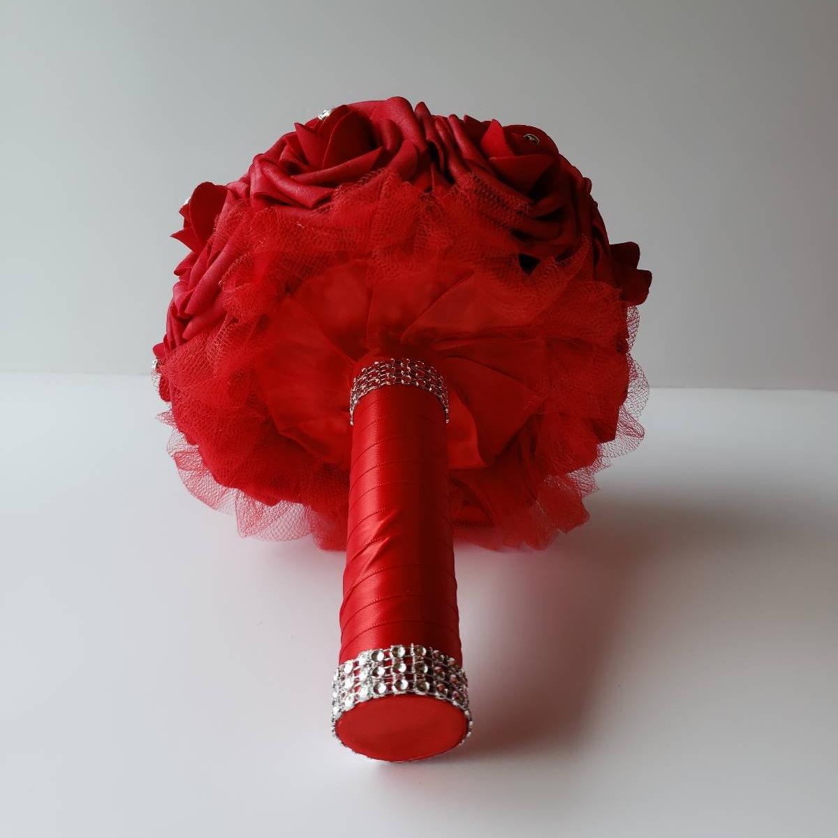 Red Skull Bouquet, Gothic Bouquet, Bridesmaid Bouquet, Toss Bouquet, Corsages, Boutonnieres, Halloween Bouquet