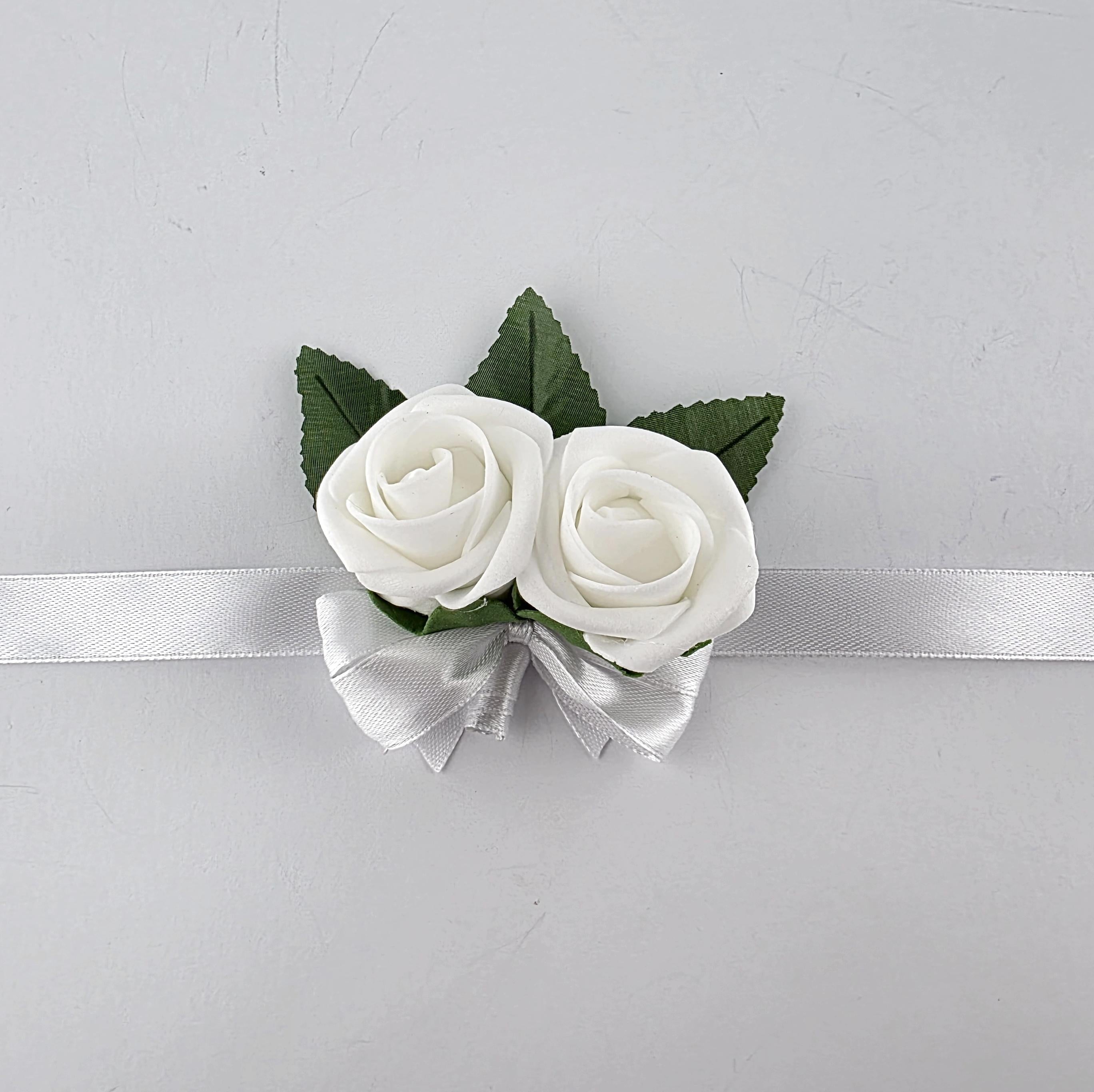 White kids' wrist corsage