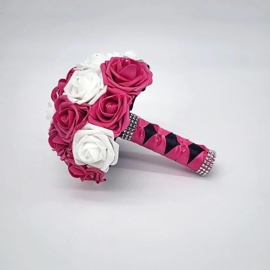 Hot pink and white bouquet