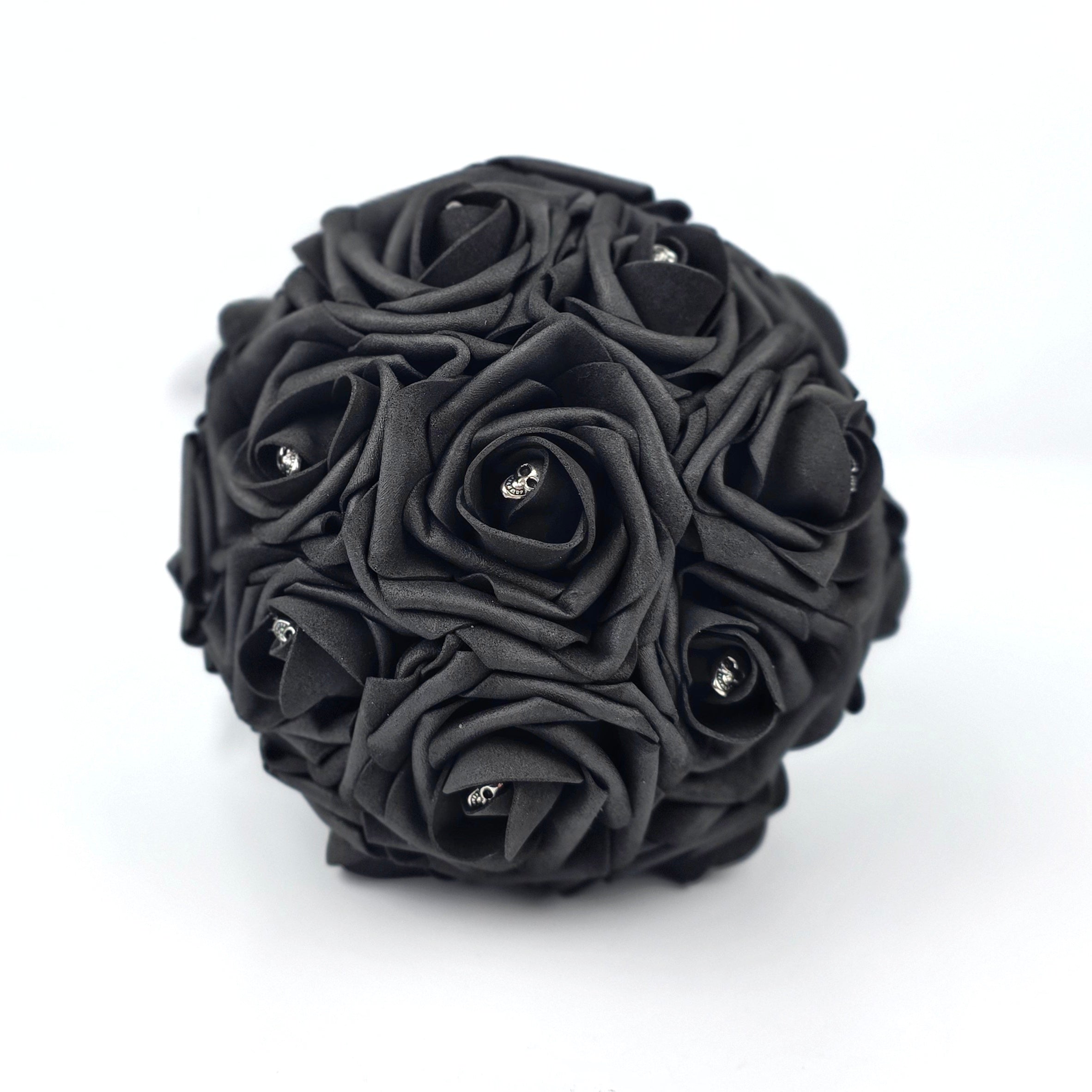 6" Gothic Black Skull Toss Bouquet