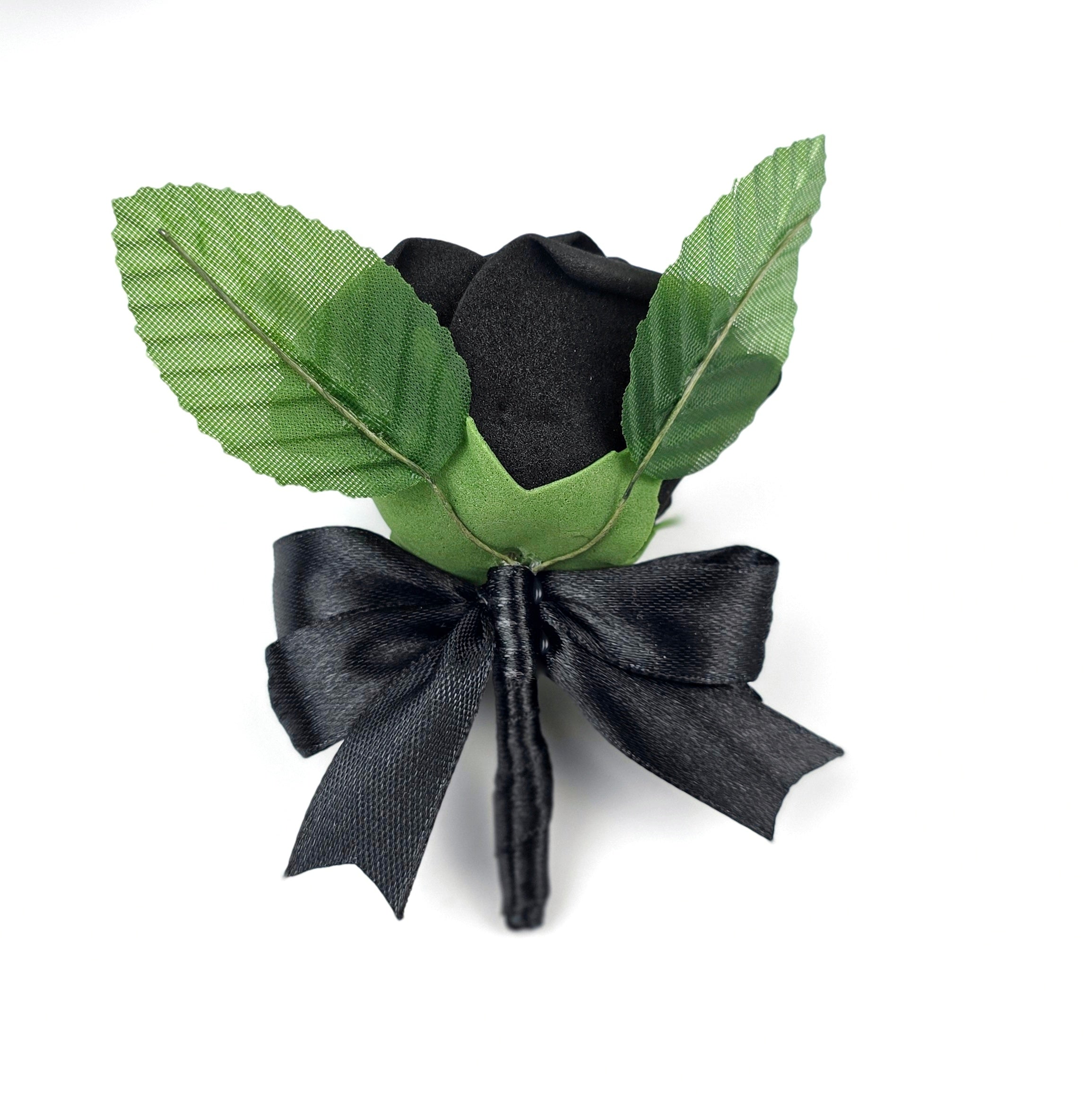 Black Rose Boutonniere