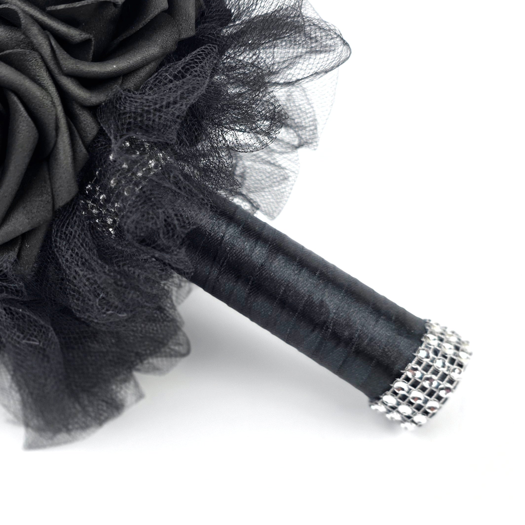 6" Gothic Black Skull Toss Bouquet