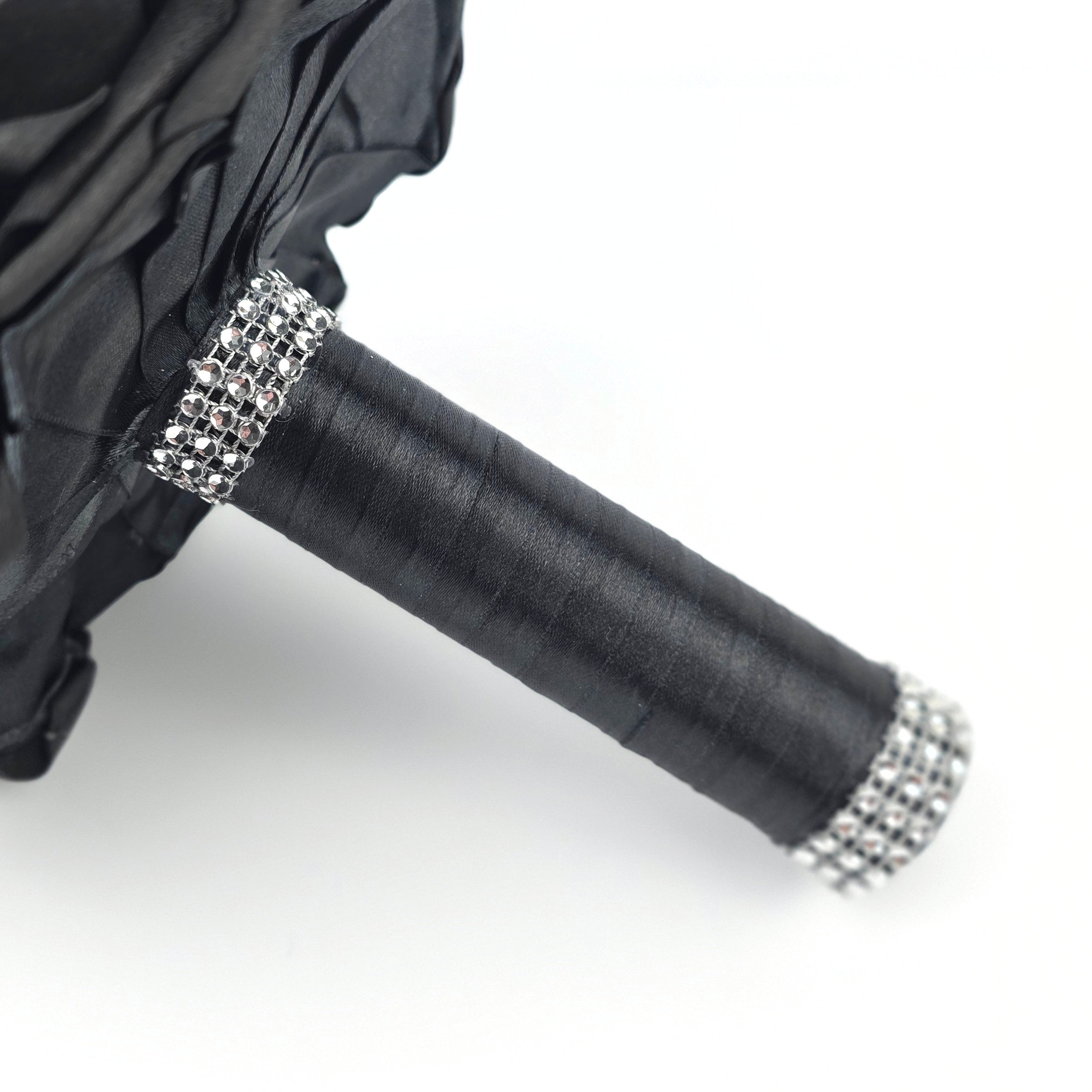 8" Black Rose Bridesmaid Bouquet