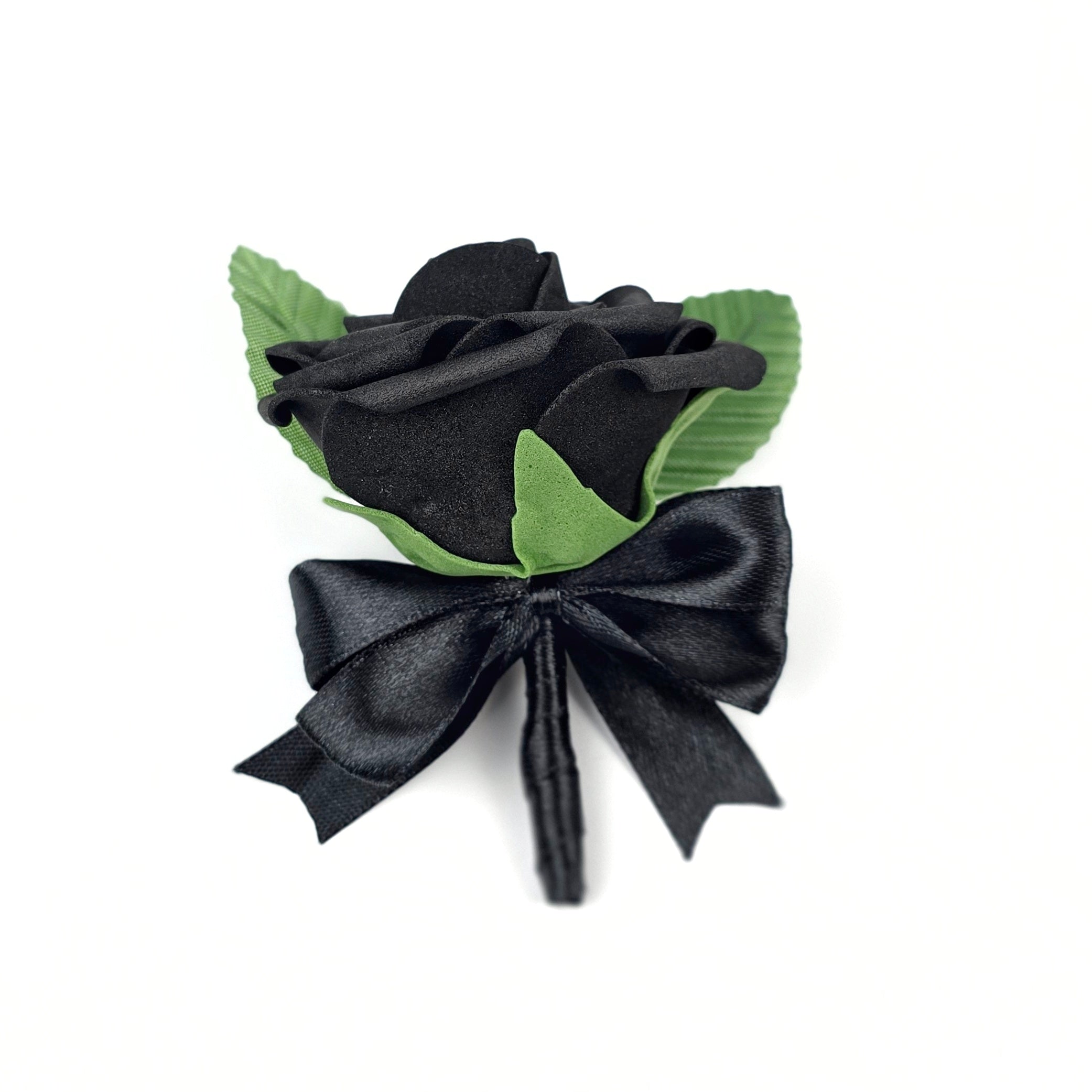 Black Rose Boutonniere